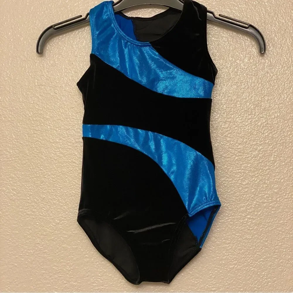 WEISSMAN Balera Dance gymnastics Racerback Velvet Swish Leotard V11718 XSC 4/5